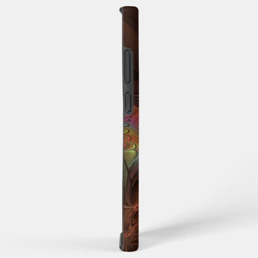 Kleurrijke Fluorescerende Abstracte Trippy Bruine  Samsung Galaxy Hoesje (Rechterkant)