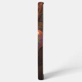 Kleurrijke Fluorescerende Abstracte Trippy Bruine  Samsung Galaxy Hoesje (Linkerkant)