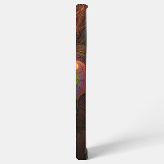 Kleurrijke Fluorescerende Abstracte Trippy Bruine  Samsung Galaxy Hoesje (Linkerkant)