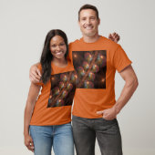 Kleurrijke Fluorescerende Abstracte Trippy Bruine  T-shirt (Unisex)