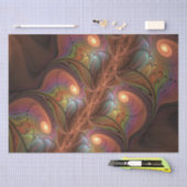 Kleurrijke Fluorescerende Abstracte Trippy Bruine  Tissuepapier (Craft)