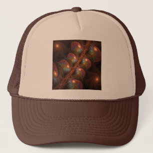Kleurrijke Fluorescerende Abstracte Trippy Bruine  Trucker Pet