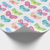 Kleurrijke Flutter Vrienden Cadeaupapier (Hoek)