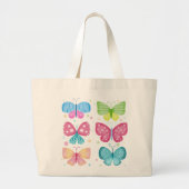 Kleurrijke Flutter-vrienden Grote Tote Bag (Voorkant)
