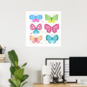 Kleurrijke Flutter-vrienden Poster (Thuiskantoor)