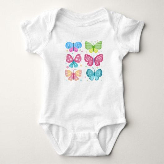 Kleurrijke Flutter-vrienden Romper (Voorkant)