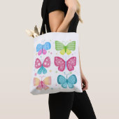 Kleurrijke Flutter-vrienden Tote Bag (Dichtbij)