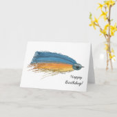 Kleurrijke Fly Fishing Verjaardag Kaart (Gele Bloem)