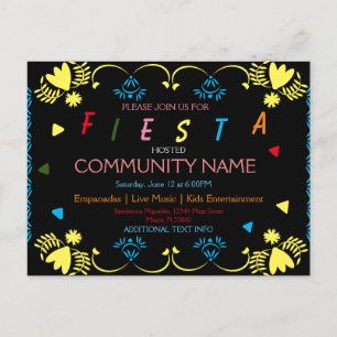 Kleurrijke Flyer Ansichtkaart Hispanics Festival E Briefkaart