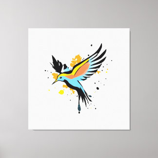 Kleurrijke Flying Bird Wall Art Canvas Afdruk