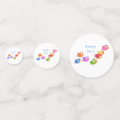 Kleurrijke Flying Birds Confetti - aangepaste teks (Voorkanten)