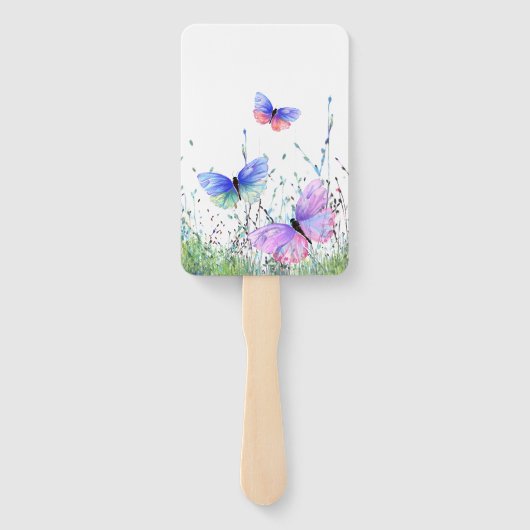 Kleurrijke Flying Butterflies Hand Fan Spring Joy Handwaaier (Achterkant)