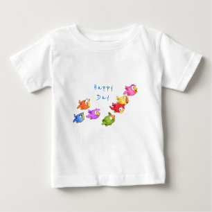 Kleurrijke Flying Sparrows Baby T-shirt aangepaste