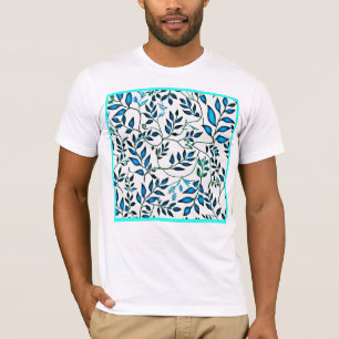 Kleurrijke Foliage Pattern Art T-shirt
