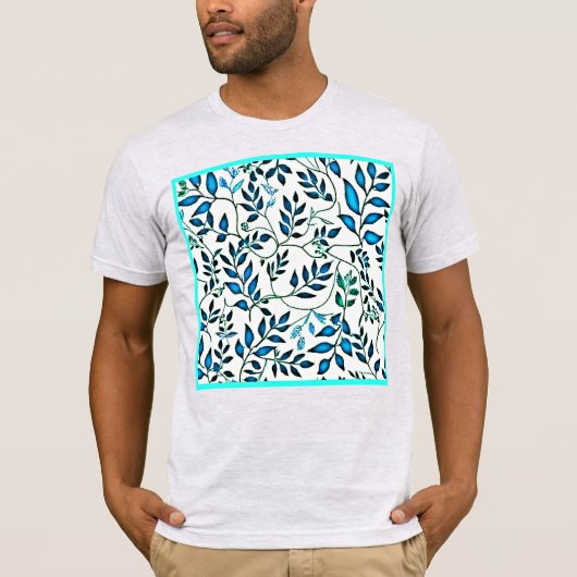 Kleurrijke Foliage Pattern Art T-shirt (Voorkant)