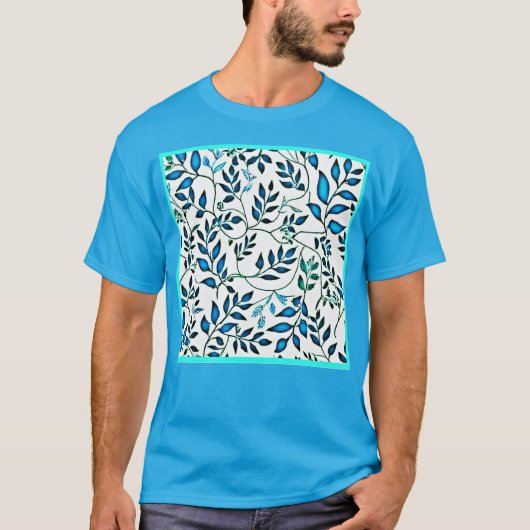 Kleurrijke Foliage Pattern Art T-shirt (Voorkant)