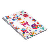 Kleurrijke Folk Art Cats & Flowers Spiral Notitieb Notitieboek (Rechterzijde)
