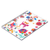 Kleurrijke Folk Art Cats & Flowers Spiral Notitieb Notitieboek (Linkerzijde)