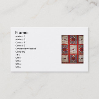 Kleurrijke  Folk Art Fabric Visitekaartje