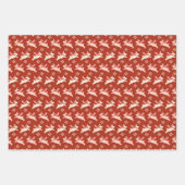 Kleurrijke Folk Art Kerstvakantie Inpakpapier Vel (Voorkant 2)