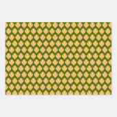 Kleurrijke Folk Art Kerstvakantie Inpakpapier Vel (Voorkant 3)