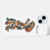 Kleurrijke Folk Art Standaard Poodle iPhone 15 Hoe Case-Mate iPhone Case (Achterkant (horizontaal))