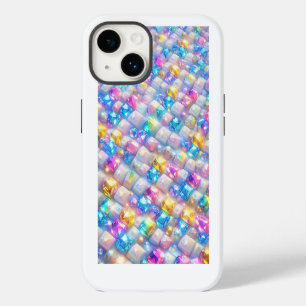Kleurrijke Fonkelende Edelsteen Mozaïek Luxe Diama iPhone 14 Hoesje