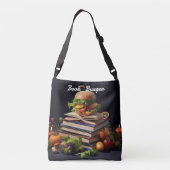 "Kleurrijke Food Canvas tas" Crossbody Tas (Achterkant)