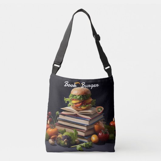 "Kleurrijke Food Canvas tas" Crossbody Tas (Voorkant)