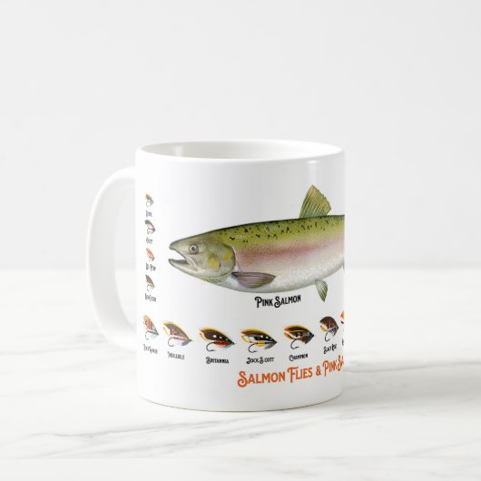 kleurrijke forel vlieg-Vist vliegen Mok (Voorkant links)