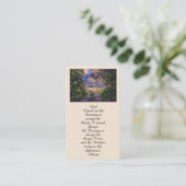 Kleurrijke Forest Light Memorial Prayer Kaart Visitekaartje (Staand voorkant)