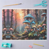 Kleurrijke Forest Mushroom Art I Tissuepapier (Craft)