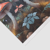 Kleurrijke Forest Mushroom Art I Tissuepapier (Detail)