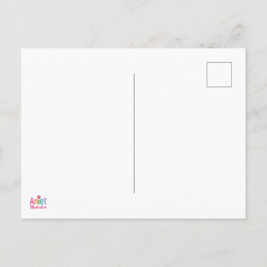 Kleurrijke Fortune Teller Tarot geïllustreerde ver Briefkaart (Achterkant)