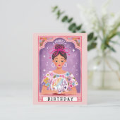 Kleurrijke Fortune Teller Tarot geïllustreerde ver Briefkaart (Staand voorkant)