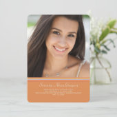 Kleurrijke foto-aankondiging van diploma-uitreikin aankondiging (Staand voorkant)