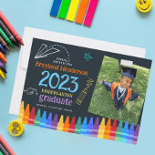 Kleurrijke foto basisschool afstuderen kinderen kaart