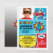 Kleurrijke foto Boom Superhero 4e verjaardag Kaart (Voorkant / Achterkant)