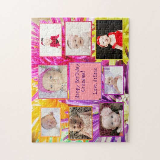 Kleurrijke foto collage puzzel legpuzzel (Verticaal)