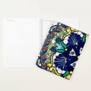 kleurrijke foto kunst Mexicaans talavera aardewerk Planner