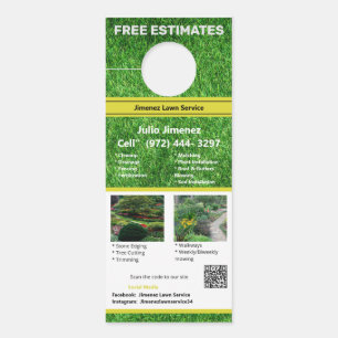 Kleurrijke foto Landschapsdiensten QR Code Deurhanger