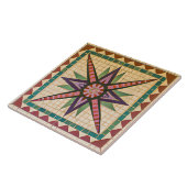 Kleurrijke foto Mexicaanse stijl mozaïek Tegeltje (Zijkant)