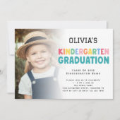 Kleurrijke foto Overlay Kleuterschool Afstuderen Kaart (Voorkant)