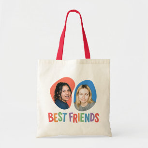 Kleurrijke Foto Sjabloon voor Beste Vriendinnen Tote Bag