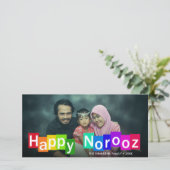 Kleurrijke foto typografie Gelukkig Norooz Nieuwja (Staand voorkant)