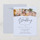 Kleurrijke FOTOCollage Huwelijksbegroting Uitnodig (Voorkant / Achterkant)