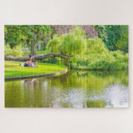 Kleurrijke fotoscene uit Amsterdam park Legpuzzel