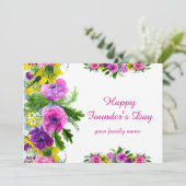 Kleurrijke Founder's Day Kaart (Staand voorkant)