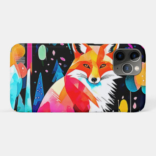 Kleurrijke Fox Abstracte kunst Case-Mate iPhone Case