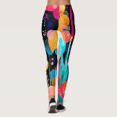 Kleurrijke Fox Abstracte kunst Leggings (Achterkant)